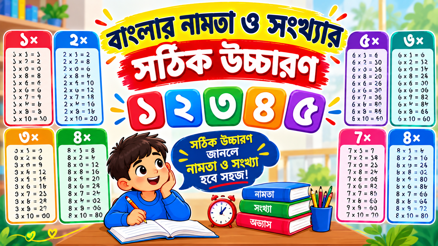 বাংলা নামতা ও সংখ্যার সঠিক উচ্চারণ শিখি